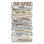 450146: Our Family Will Love    Wall Plaque