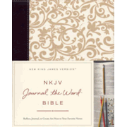 089849: NKJV Journal the Word Bible, Imitation Leather, Brown/Cream, Red Letter Edition