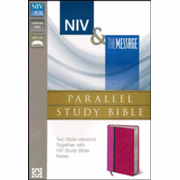 422983: NIV &amp; The Message Parallel Study Bible, Personal Size, Orchid/Raspberry