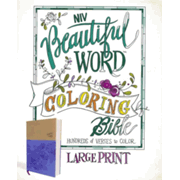 447063: NIV, Beautiful Word Coloring Bible, Large Print, Imitation Leather, Purple and Tan