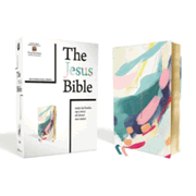 454463: NIV, The Jesus Bible Comfort Print--soft leather-look, teal/multicolor