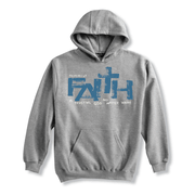 1282L: Faith Is Trusting, Gray Hooded Sweatshirt, Large (42-44)