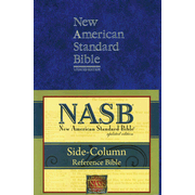 18466: NASB Update Side-Column Reference, Large Print, Blue