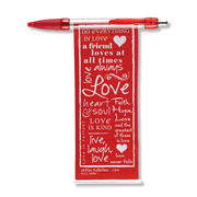 246371: Love Banner Pen, Red