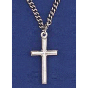 279487: Rounded Cross--Pewter Pendant