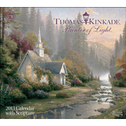 417109: 2013 Thomas Kinkade Painter of Light Wall Calendar