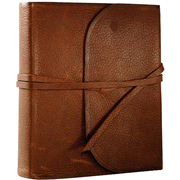 49655: ESV Journaling Bible, Natural Leather, Brown, Flap with Strap
