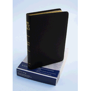 501112: NET Bible Reader&amp;quot;s Edition, Genuine top-grain leather Black, large print