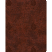 544408: ESV Single Column Journaling Bible, TruTone, Chestnut with Leaves Design