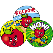 583409: Amazing Apples Large Round  Scratch and Sniff Stickers