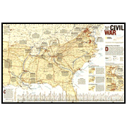 750035: Battles of the Civil War Wall Map (in a Tube)