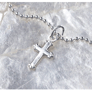 96029Y: Petite Silver Cross Necklace