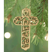 24850X: Gold Nativity Cross Ornament