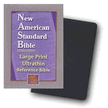 351361: NASB Large-Print Ultrathin Reference  Bible--bonded leather, black