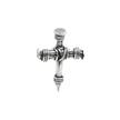 6009318: Pewter Lapel Pin, Wrapped Nails Cross