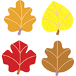 846064: Autumn Leaves SuperShapes Stickers