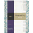 645655: NKJV Notetaking Bible, Blue Floral Cloth