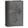 743795: Leather Bible Cover with Cross, Black