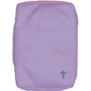 003437X: Embroidered Canvas Bible Cover, Purple, X-Large