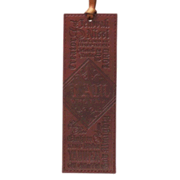 003568: Names of God Bookmark, Lux Leather Brown
