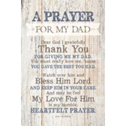 087127: Prayer For My Dad Wood Plaque