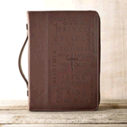 104315: Lux Leather Names of Jesus Bible Cover, Large