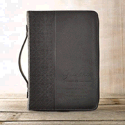 111394X: Guidance Proverbs 3:6 Bible Cover, Black, Medium