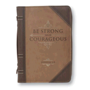 131460: Strong, Courageous Bible Cover Large