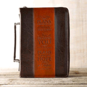 131484: I Know the Plans Bible Cover, Brown, Large