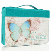 131682: Grace, Butterfly Bible Cover, Large
