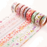 137820: Floral Washi Tape, 8 Pieces