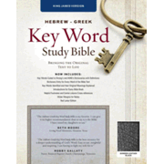 159817: KJV Hebrew-Greek Key Word Study Bible, bonded leather, black-indexed