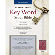 159840: KJV Hebrew-Greek Key Word Study Bible, genuine leather, burgundy-indexed