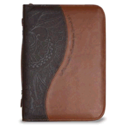 240770: Call To Me and I Will Answer You Bible Cover, Chocolate and Brown, Extra Large
