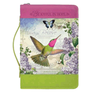 257423: Always Believe, Hummingbird, Bible Cover, X-Large