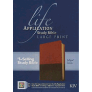 378824: Life Application Study Bible 2nd Edition, KJV Large Print  Brown & Tan Indexed