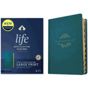 477430: KJV Life Application Study Bible, Third Edition, Large Print, LeatherLike, Teal Blue, Indexed