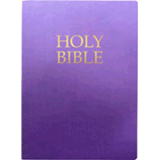 691688: KJVER Large Print Holy Bible--soft leather-look, royal purple