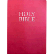691703: KJVER Large Print Holy Bible--soft leather-look, berry