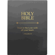 691740: KJVER Proverbs 3:5 Edition, Large Print Holy Bible--soft leather-look, black