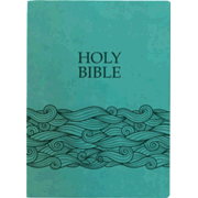 691848: KJVER Large Print Holy Bible--soft leather-look, coastal blue