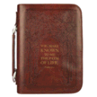 0134126: The Path of Life Bible Cover, Lux Leather Brown