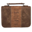 0134140: Trust in the Lord Bible Cover, LuxLeather Brown
