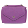 0135161: Leather look Bible Cover with Handle, Heart Badge, Purple
