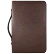 25600L: Cross Bible Cover, Textured Leather look Bible Cover, Brown