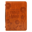 544486: Set Your Mind on Things Above Bible Cover, Leather-Like Tan