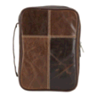886900: Stitched Cross Bible Cover, Genuine Leather