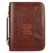 0134249: Path of Life Bible Cover, Lux Leather Brown, Large