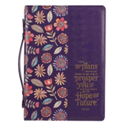 0136240: I Know The Plans Bible Cover, Purple, Medium