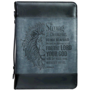 0137320: Be Strong Bible Cover, Black, X-Large